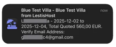 LestisHost Notification example